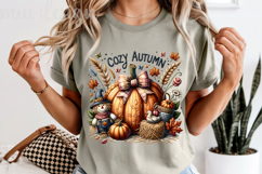 Cozy Autumn PNG, Rustic Scarecrow Pumpkin Fall Sublimation Product Image 6