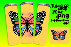 BEAUTIFUL 20oz Tumbler Wrap PNG , Butterfly Product Image 1