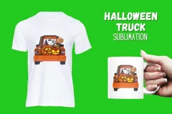 Halloween Truck Sublimation | Pumpkin PNG | Trick or treat Product Image 2