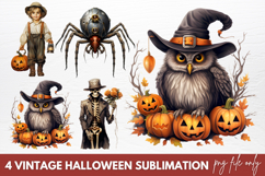 Vintage Halloween Sublimation Clipart Product Image 1
