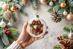 Christmas Patchwork Clipart Cozy Festive Holiday Digital PNG Product Image 4