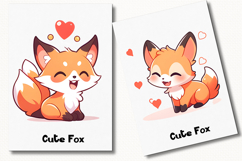 Cute Fox 62 Cliparts Collection Product Image 6