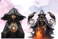 Halloween Witch Sublimation Clipart Bundle, Halloween Product Image 7