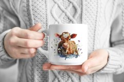 8 Cow Watercolor Sublimation Bundle Png Transparent Product Image 5