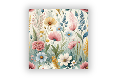 Spring Wildflowers Digital Paper, Seamless Floral Pattern Product Image 6