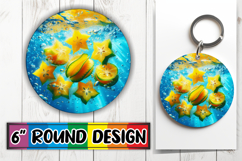 Cheerful Car Coaster Circle Style, 3D Fruits Product Image 1