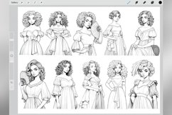 50 Procreate Baroque Fashion Style Stamp Brushes Product Image 2
