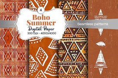 Summer Boho digital paper Seamless backgrounds Product Image 2