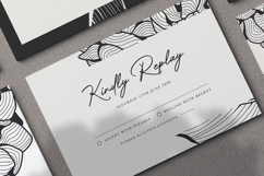 elegant wedding invitation card with line art hydrangea Product Image 6