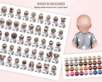 The Baby Hairstyles Clipart Bundle Product Image 6