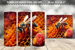 Bee Honeycomb Tumbler Design - 20oz Skinny Product Image 1