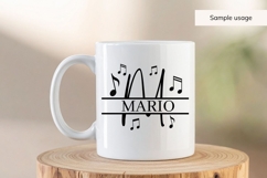 Music Split Monogram SVG Bundle AZ | Musical Notes Product Image 6