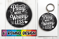 Unique Round Keychain Sublimation, Religious Product Image 1