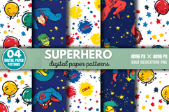 Superhero Digital Paper Background PNG Product Image 1