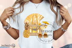 It's Summer Time Golden Beach Design | Tropical Vacation Art Product Image 2