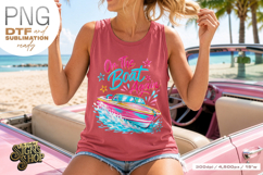 On the Boat Again png, Girly Summer Boat Design Product Image 3