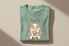 Cute Cow Png Bundle, Cow Sublimation Designs, Cozy Cow Png Product Image 8