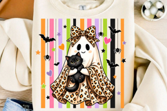 Leopard Ghost Cat Shirt Trending Png Product Image 1