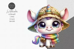 Safari clipart, Unicorn clipart, Nursery sublimation Product Image 1