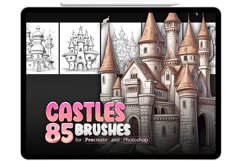 85 Procreate Castles Stamp Brushes Product Image 1