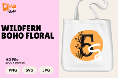 Wildfern Boho Floral Monogram Product Image 1