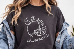 Just Lemons SVG | Lemon Illustration Word Art | Citrus Quote Product Image 6