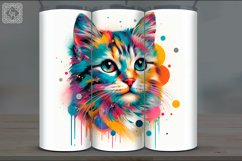 4 Cat Tumbler Sublimation, 20 oz Tumbler Wrap Product Image 4