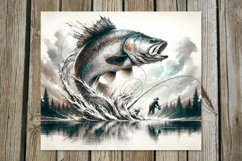 Fish on | 8 fishing skinny tumbler Sublimation designs Product Image 6