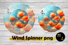 Poppy Flowers Wind Spinner,Spring Flowers Wind Spinner Product Image 1