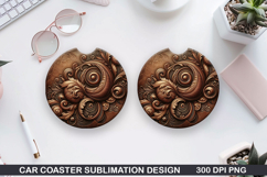 Car Coaster Sublimation| Coaster PNG Design Product Image 1
