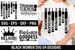 Black Woman SVG Design - Melanin ebony chocolate mocha espre Product Image 1