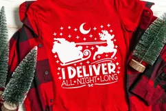 I Deliver All Night Long Svg, Funny Christmas Santa Svg. Product Image 5