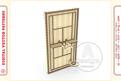Tennis Racket Wall Mount Laser Cut File Display Holder Product Image 6
