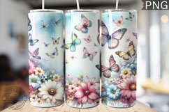 Butterflies Tumbler Sublimation - Tumbler PNG Design Product Image 1