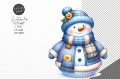 Christmas clipart, Snowman clipart, Winter sublimation Product Image 1