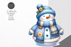 Christmas clipart, Snowman clipart, Winter sublimation Product Image 1