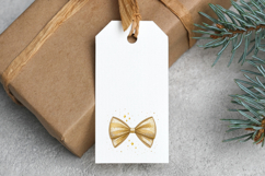 Minimalist Gold Glitter Coquette Bow Clipart Product Image 5