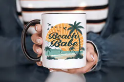 Beach babe PNG, Retro Summer PNG Sublimation Design Product Image 6