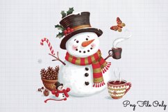 Winter Snowman Christmas Clipart Bundle PNG Product Image 7