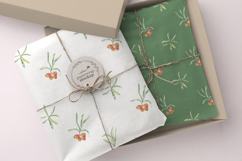 Sea Buckthorn Watercolor Seamless Patterns Print Berries Product Image 6