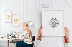 Floral moon svg bundle, Lotus svg, Moon phases svg, Mystical Product Image 4