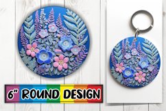 Springtime Bloom Sublimation Ornament - 3D Floral Product Image 1