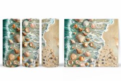 Seashell Tumbler Sublimation. Sea Tumbler Wrap Design Product Image 2
