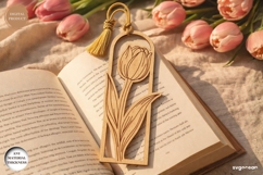 Tulip Flower Bookmark Laser Cut | Book Lover | SVG Product Image 2