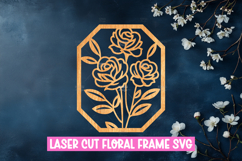 Elegant Floral Frame SVG Design for Laser Cutting Product Image 1