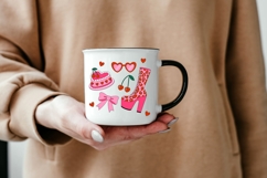 Coquette Valentine Sublimation PNG - Retro Heart Cake &amp; Leop Product Image 6