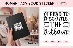 Printable Magic and Fantasy Book Lover Sticker | Villain Product Image 1