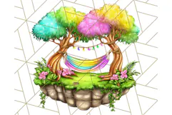Bright Floating Island PNG Clipart for Fantasy Worlds & Maps Product Image 2