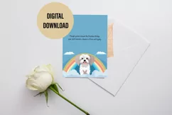 DIGITAL download, Loss of a pet, dog sympathy card Product Image 1