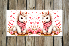Valentine animals | cute horse mug sublimation design PL Product Image 2